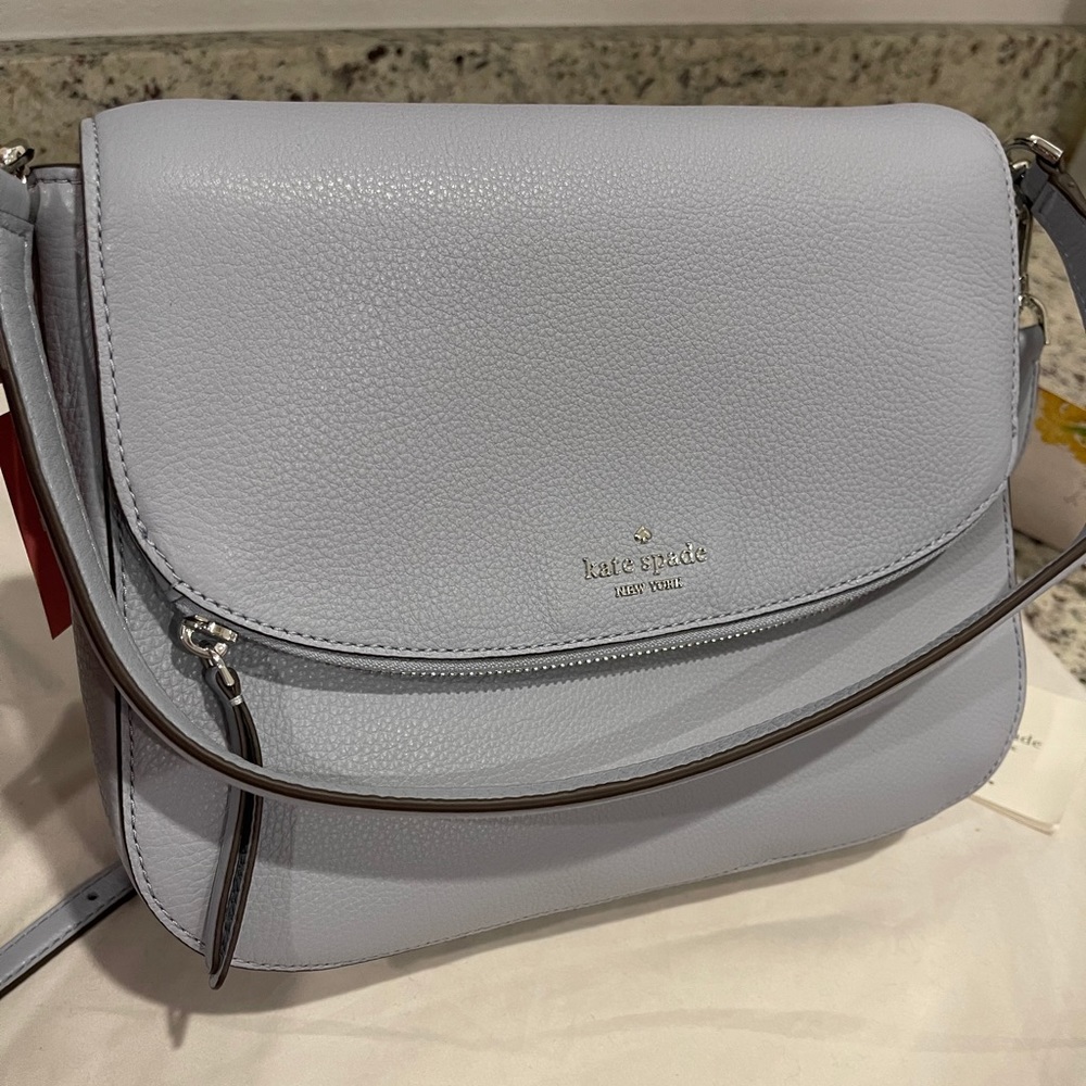Kate spade frstd blue flap shoulder bag